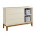 Cômoda Sapateira Classic New Areia Fosco com Madeira - Reller
