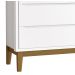 Cômoda Sapateira Classic New Branco Fosco com Madeira - Reller