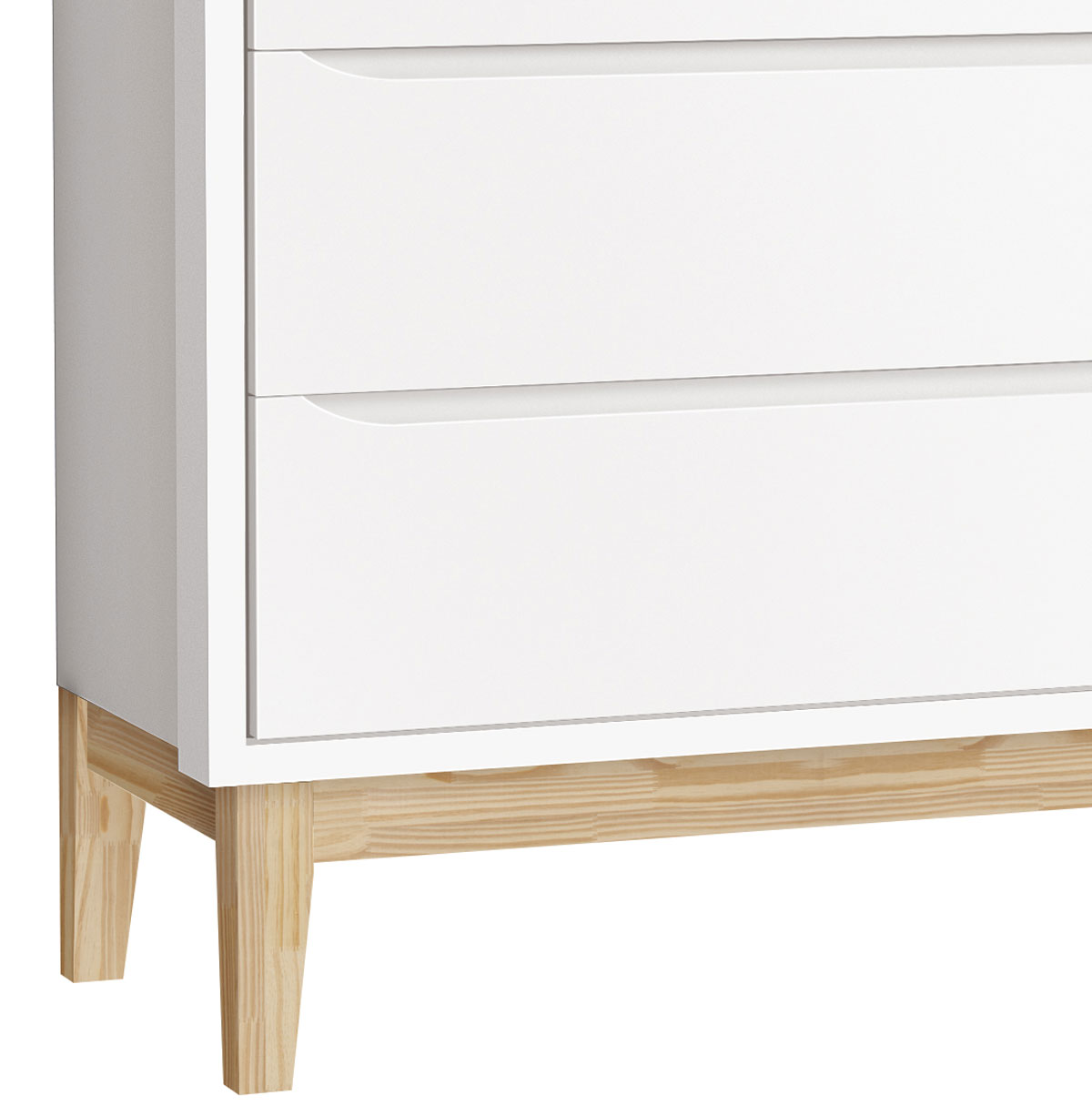 Cômoda Sapateira Classic New Branco Fosco com Natural - Reller
