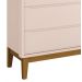 Cômoda Sapateira Classic New Rosa Fosco com Madeira - Reller