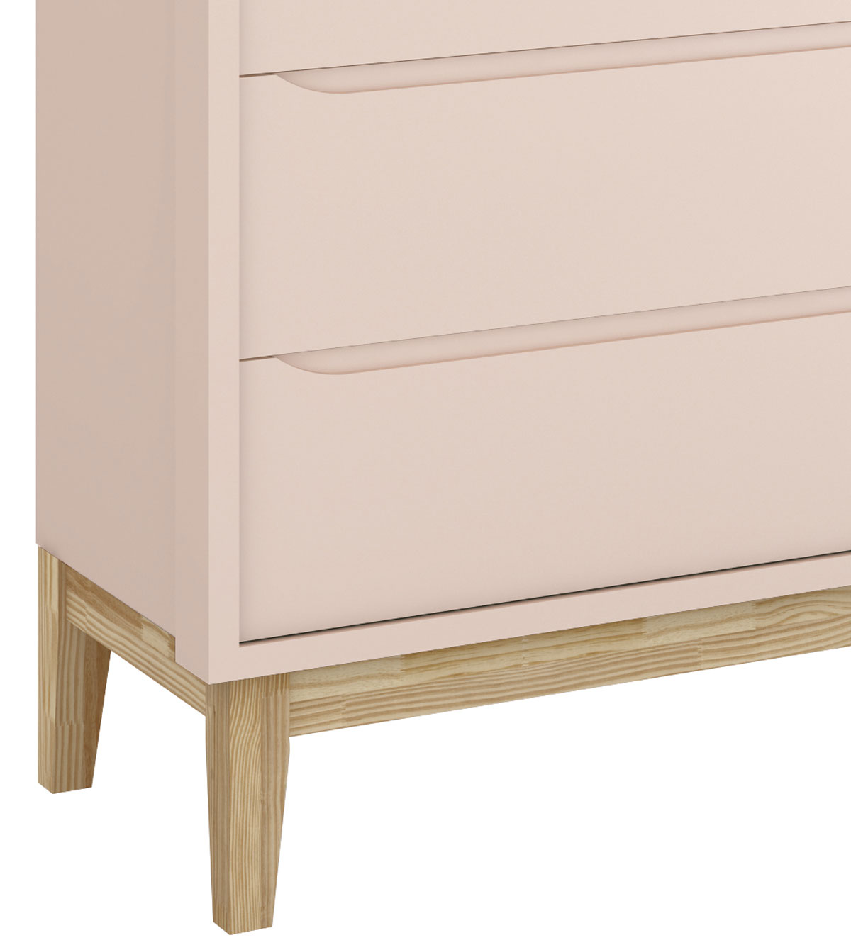 Cômoda Sapateira Classic New Rosa Fosco com Natural - Reller
