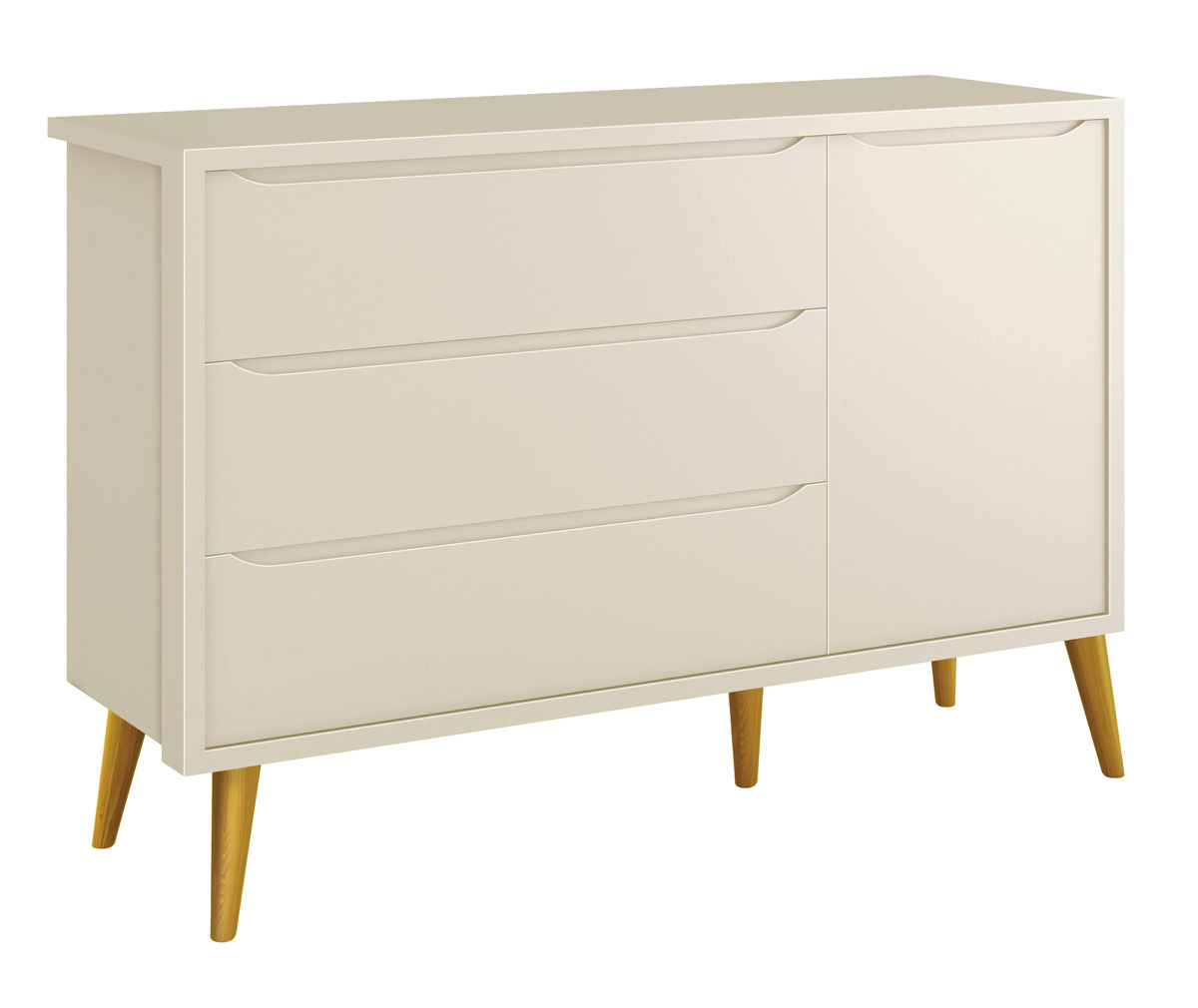 Cômoda Sapateira Théo New Areia Fosco com Natural - Reller