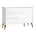 Cômoda Sapateira Théo New Branco Fosco com Madeira - MoveisAqui