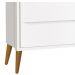 Cômoda Sapateira Théo New Branco Fosco com Madeira - MoveisAqui