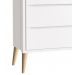 Cômoda Sapateira Théo New Branco Fosco com Natural - MoveisAqui