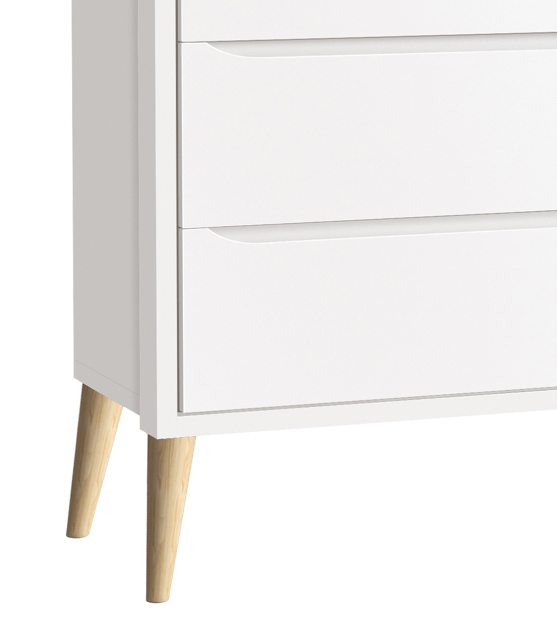 Cômoda Sapateira Théo New Branco Fosco com Natural - MoveisAqui