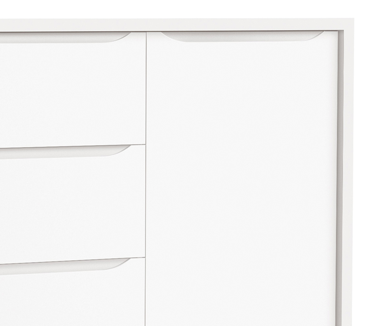 Cômoda Sapateira Théo New Branco Fosco com Natural - MoveisAqui