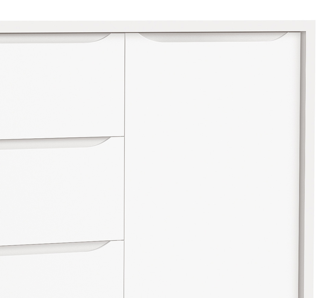 Cômoda Sapateira Théo New Branco Fosco com Natural - Reller