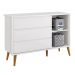 Cômoda Sapateira Théo New Branco Fosco com Natural - Reller