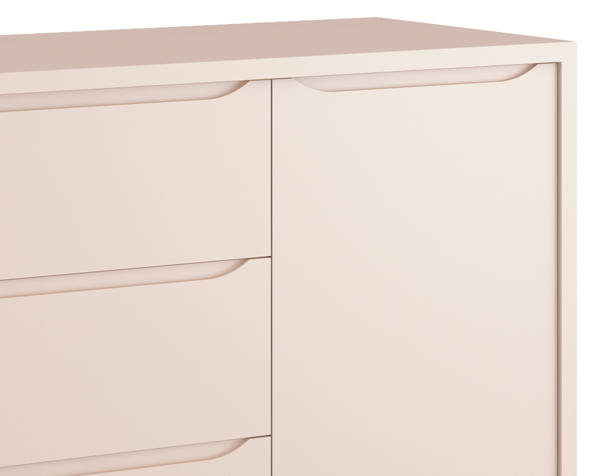 Cômoda Sapateira Théo New Rosa Fosco com Natural - Reller