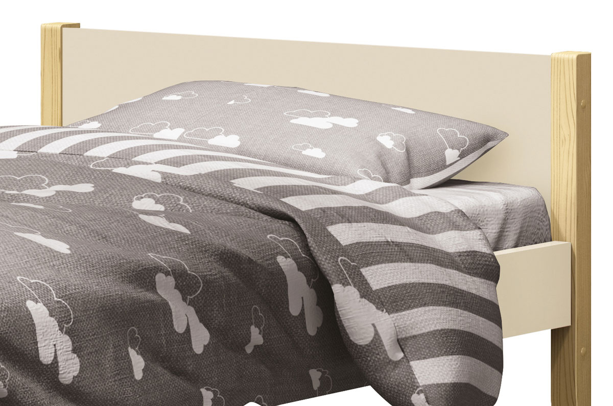 Cama Babá Solteiro Simba Areia Fosco com Natural - Reller