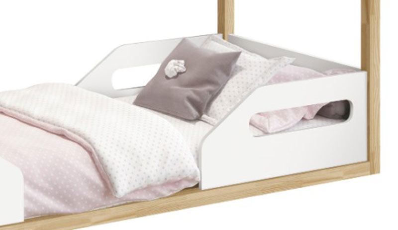 Cama Montessoriana Zoe Branco Fosco com Natural - MoveisAqui