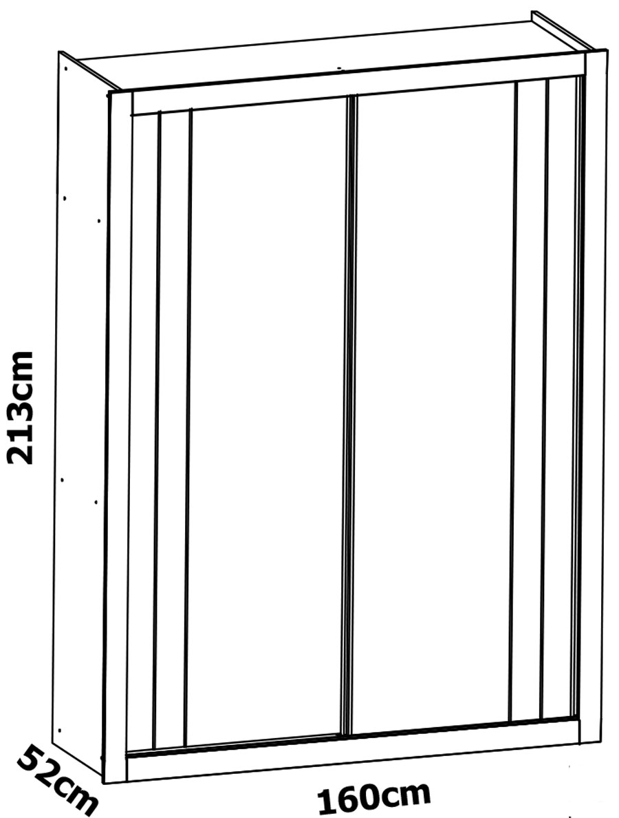 Guarda-Roupa 2 Portas de Correr Prince Branco Fosco - MoveisAqui
