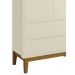 Guarda-Roupa Retrô 2 Portas Classic New Areia Fosco com Madeira - Reller