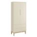 Guarda-Roupa Retrô 2 Portas Classic New Areia Fosco com Natural - Reller