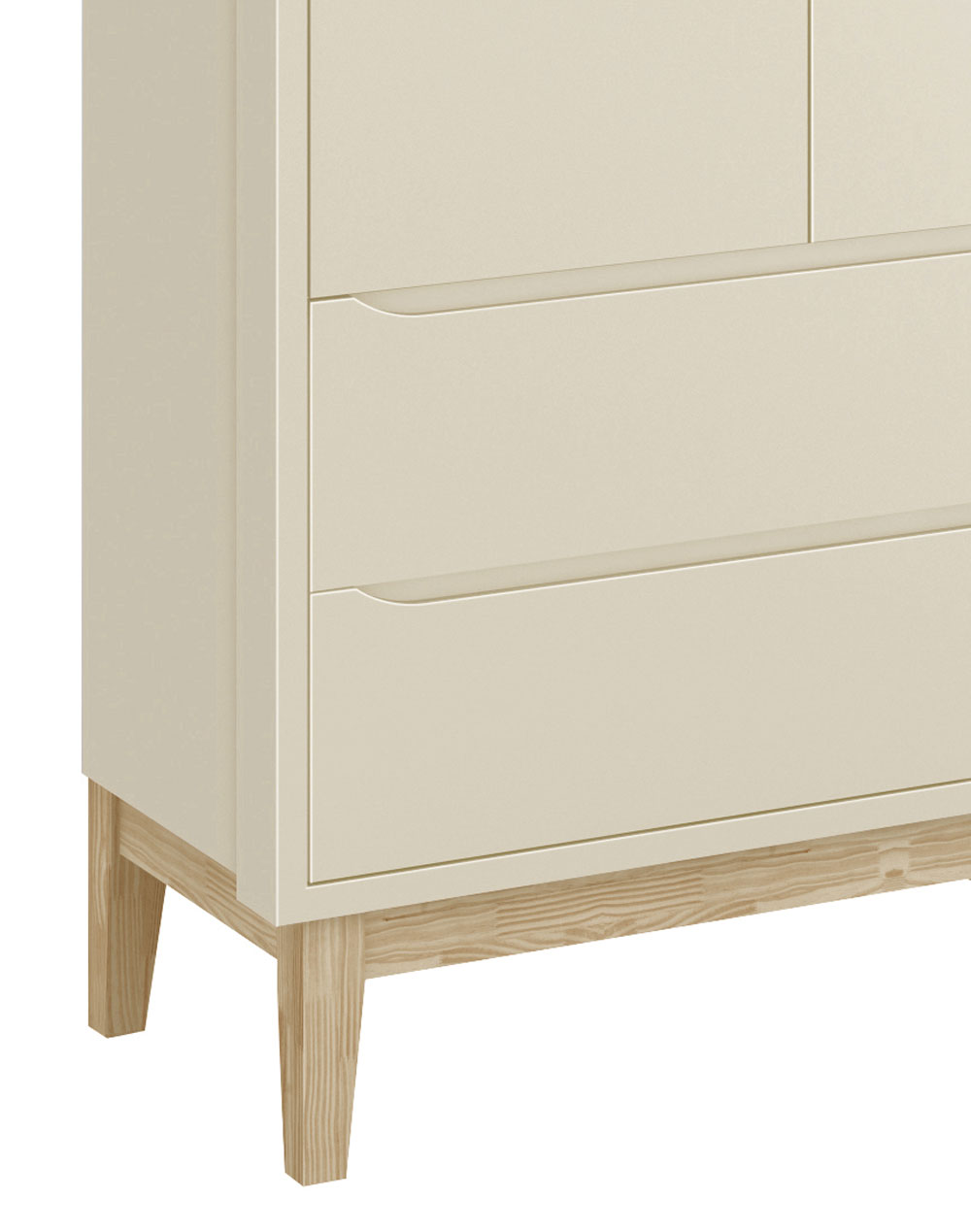 Guarda-Roupa Retrô 2 Portas Classic New Areia Fosco com Natural - Reller
