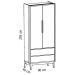 Guarda-Roupa Retrô 2 Portas Classic New Areia Fosco com Natural - Reller