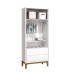 Guarda-Roupa Retrô 2 Portas Classic New Branco Fosco com Madeira - Reller