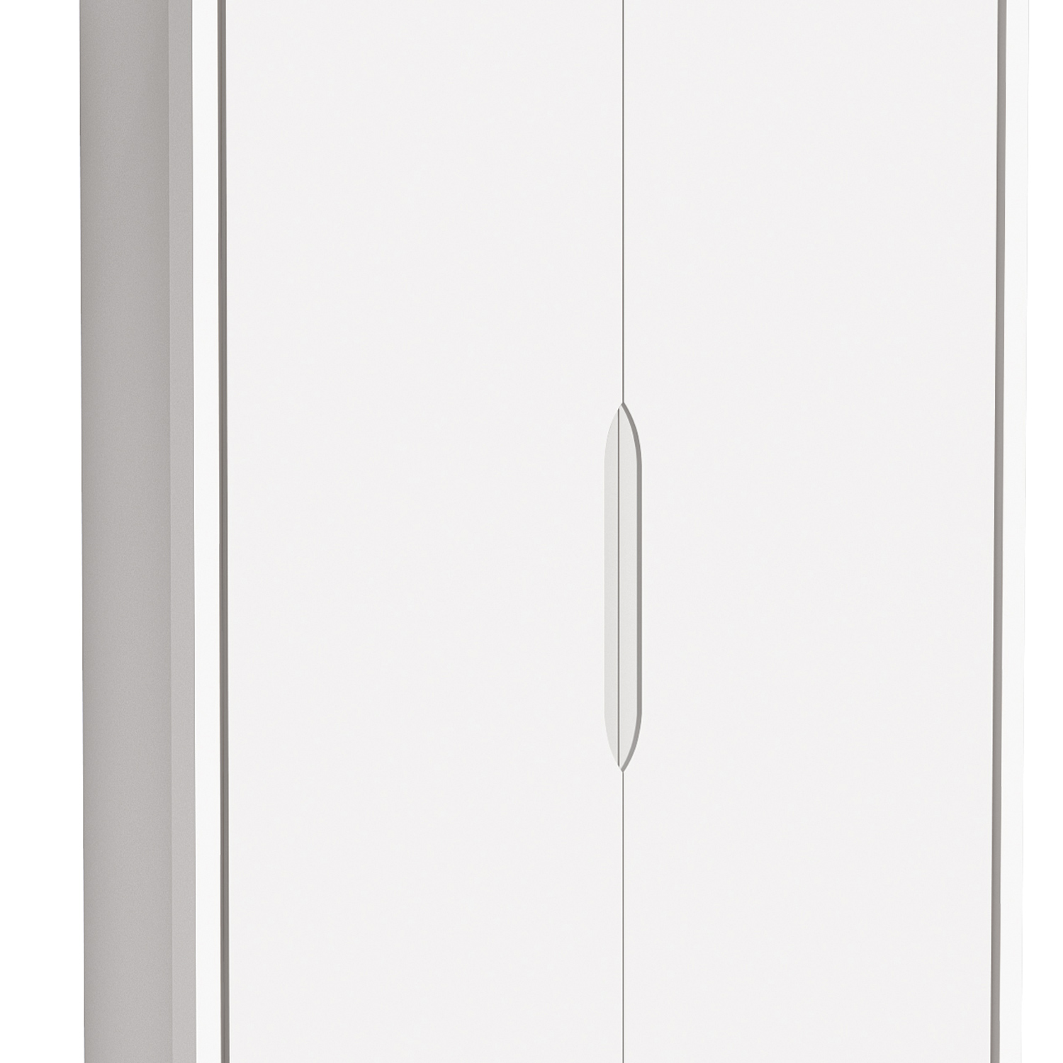 Guarda-Roupa Retrô 2 Portas Classic New Branco Fosco com Madeira - Reller