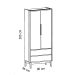 Guarda-Roupa Retrô 2 Portas Classic New Branco Fosco com Madeira - Reller