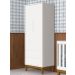 Guarda-Roupa Retrô 2 Portas Classic New Branco Fosco com Madeira - Reller