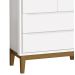Guarda-Roupa Retrô 2 Portas Classic New Branco Fosco com Madeira - Reller
