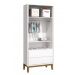 Guarda-Roupa Retrô 2 Portas Classic New Branco Fosco com Madeira - Reller