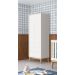 Guarda-Roupa Retrô 2 Portas Classic New Branco Fosco com Natural - Reller