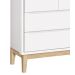 Guarda-Roupa Retrô 2 Portas Classic New Branco Fosco com Natural - Reller