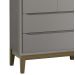 Guarda-Roupa Retrô 2 Portas Classic New Cinza Fosco com Madeira - Reller