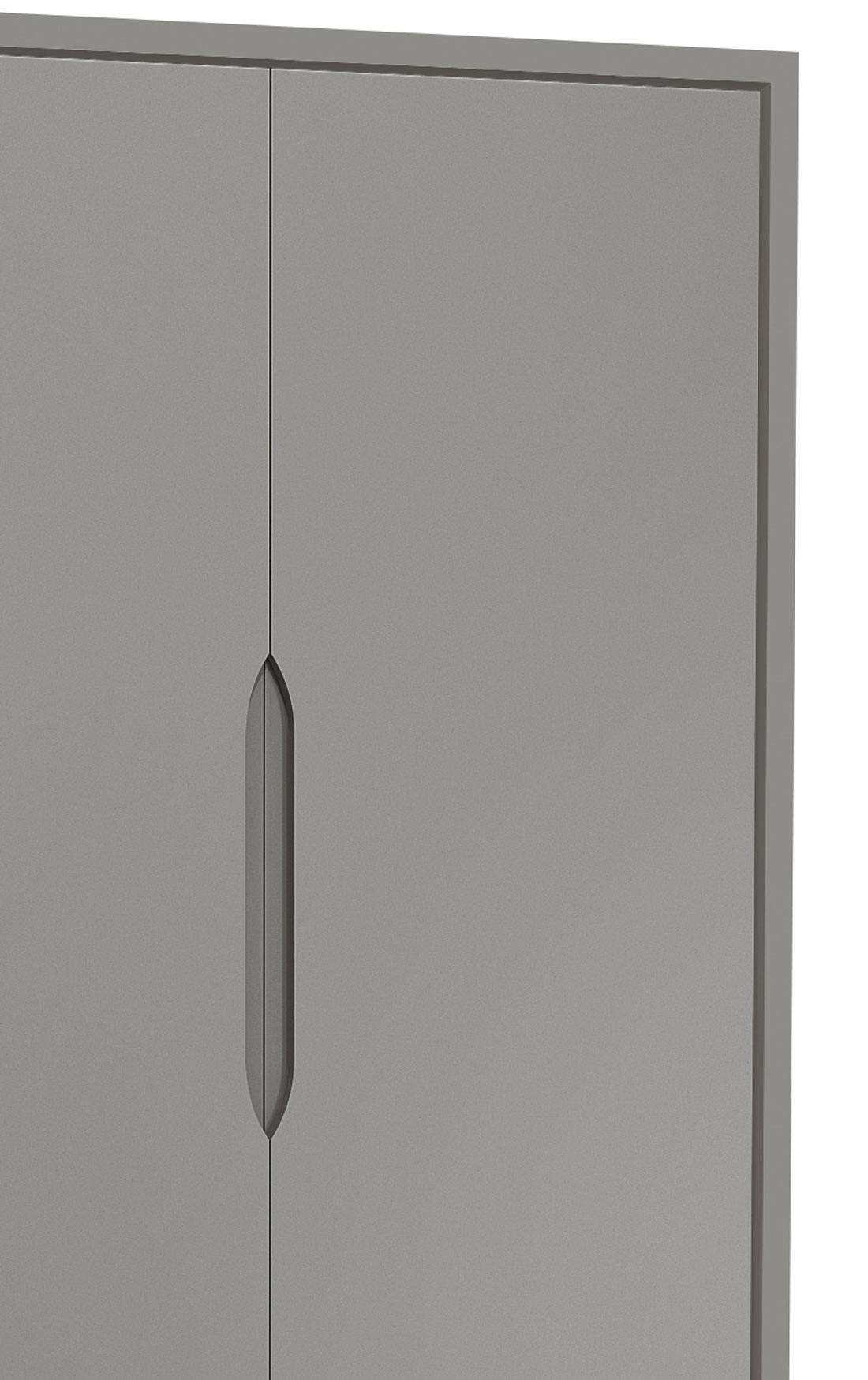 Guarda-Roupa Retrô 2 Portas Classic New Cinza Fosco com Madeira - Reller