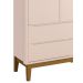 Guarda-Roupa Retrô 2 Portas Classic New Rosa Fosco com Madeira - Reller