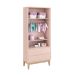 Guarda-Roupa Retrô 2 Portas Classic New Rosa Fosco com Natural - MoveisAqui