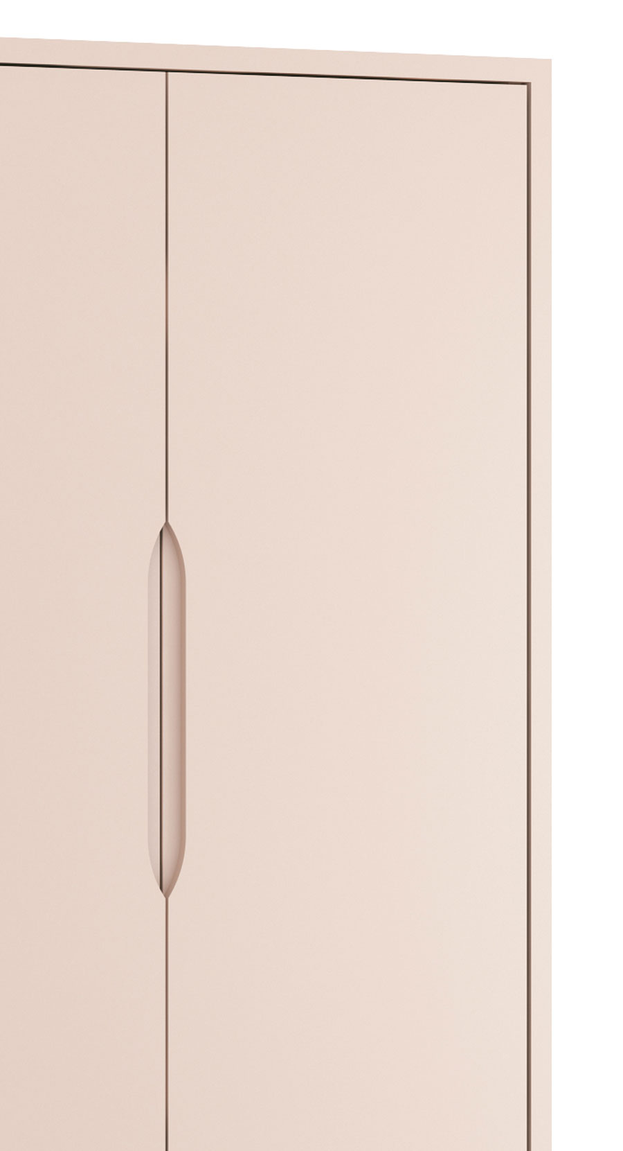 Guarda-Roupa Retrô 2 Portas Classic New Rosa Fosco com Natural - Reller