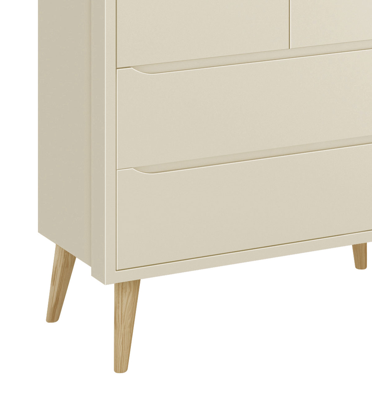 Guarda-Roupa Retrô 2 Portas Théo New Areia Fosco com Natural - MoveisAqui