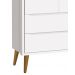 Guarda-Roupa Retrô 2 Portas Théo New Branco Fosco com Madeira - Reller