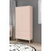 Guarda-Roupa Retrô 2 Portas Théo New Rosa Fosco com Natural - Reller