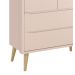 Guarda-Roupa Retrô 2 Portas Théo New Rosa Fosco com Natural - Reller