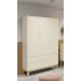 Guarda-Roupa Retrô 3 Portas Classic New Areia Fosco com Natural - Reller