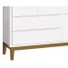 Guarda-Roupa Retrô 3 Portas Classic New Branco Fosco com Madeira - Reller