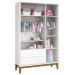 Guarda-Roupa Retrô 3 Portas Classic New Branco Fosco com Madeira - Reller