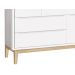Guarda-Roupa Retrô 3 Portas Classic New Branco Fosco com Natural - Reller