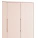 Guarda-Roupa Retrô 3 Portas Classic New Rosa Fosco com Natural - MoveisAqui
