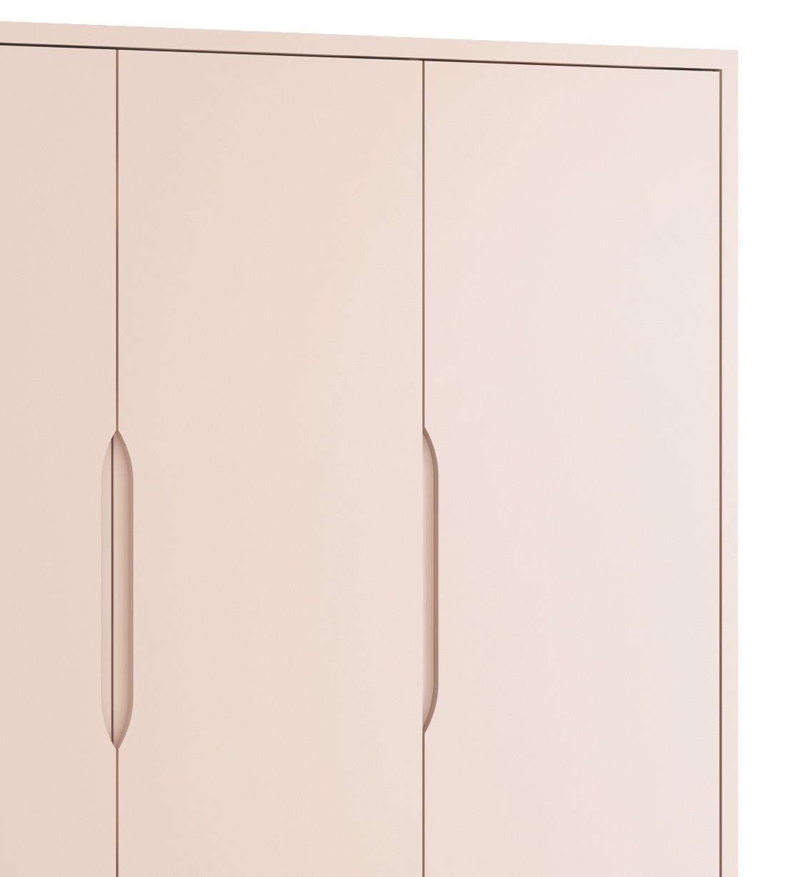 Guarda-Roupa Retrô 3 Portas Classic New Rosa Fosco com Natural - Reller