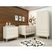Jogo de Quarto para Bebê Completo 2 Portas Classic New Areia Fosco com Natural - Reller