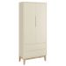 Jogo de Quarto para Bebê Completo 2 Portas Classic New Areia Fosco com Natural - Reller