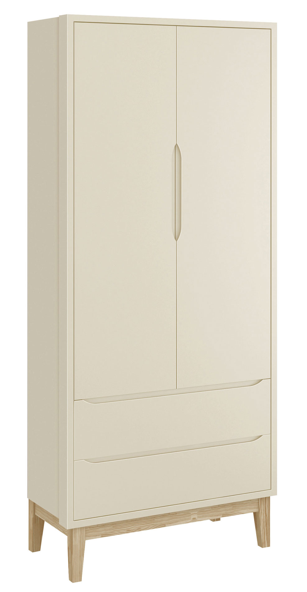 Jogo de Quarto para Bebê Completo 2 Portas Classic New Areia Fosco com Natural - Reller