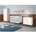 Jogo de Quarto para Bebê Completo 2 Portas Classic New Branco Fosco com Madeira - MoveisAqui