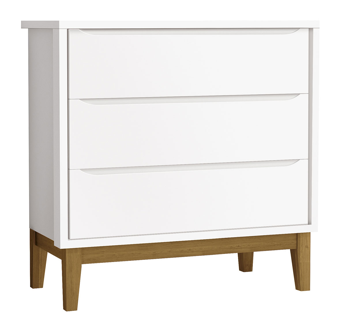 Jogo de Quarto para Bebê Completo 2 Portas Classic New Branco Fosco com Madeira - MoveisAqui