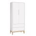 Jogo de Quarto para Bebê Completo 2 Portas Classic New Branco Fosco com Natural - MoveisAqui